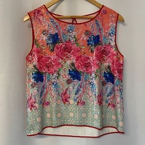 Dream Daily Sequined Floral Top